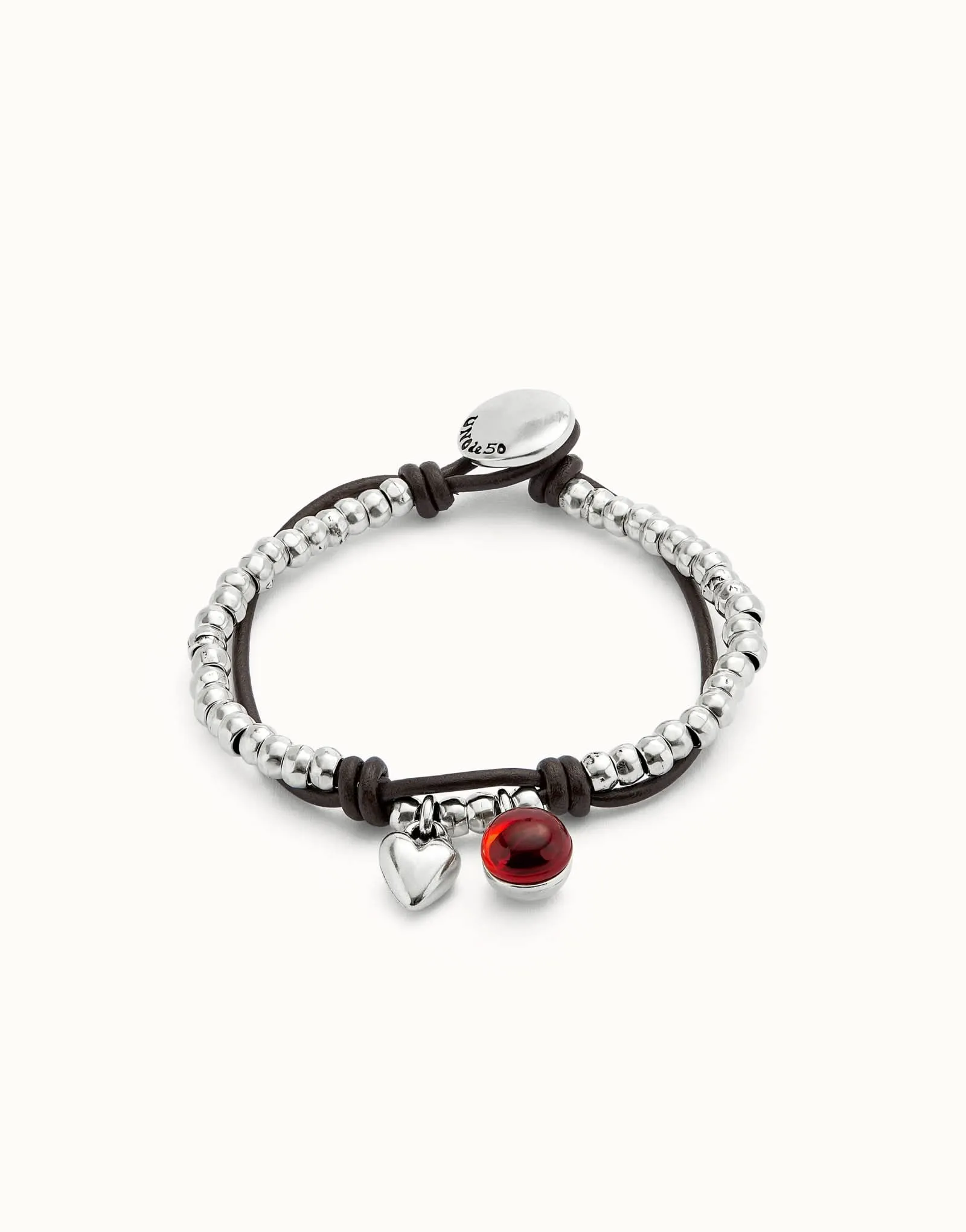 Bracelet Rouge Fascinant en Argent Plaqué Sterling PUL2527ROJMTL0 Unode50 Bijoux et Accessoires