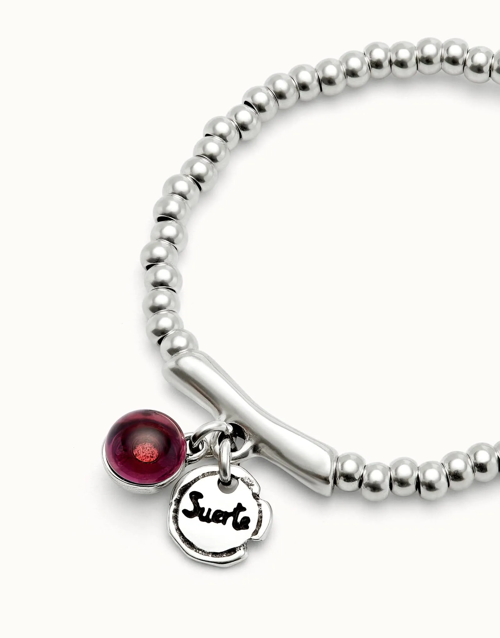 Bracelet Rouge Fascinant en Argent Plaqué Sterling PUL2533ROJMTL0 Unode50 Bijoux et Accessoires