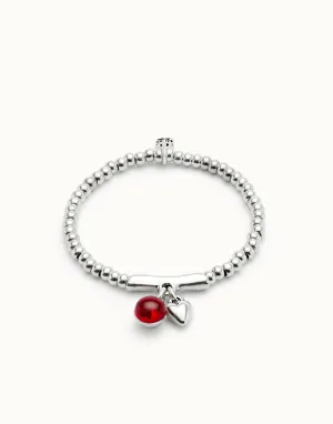 Bracelet Rouge Fascinant en Argent Plaqué Sterling PUL2533ROJMTL0 Unode50 Bijoux et Accessoires
