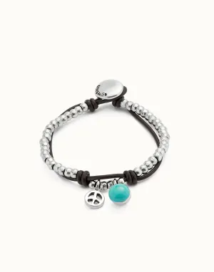Bracelet en Turquoise Fascinante plaqué argent Sterling PUL2530TURMTL0 Unode50 Bijoux et Accessoires