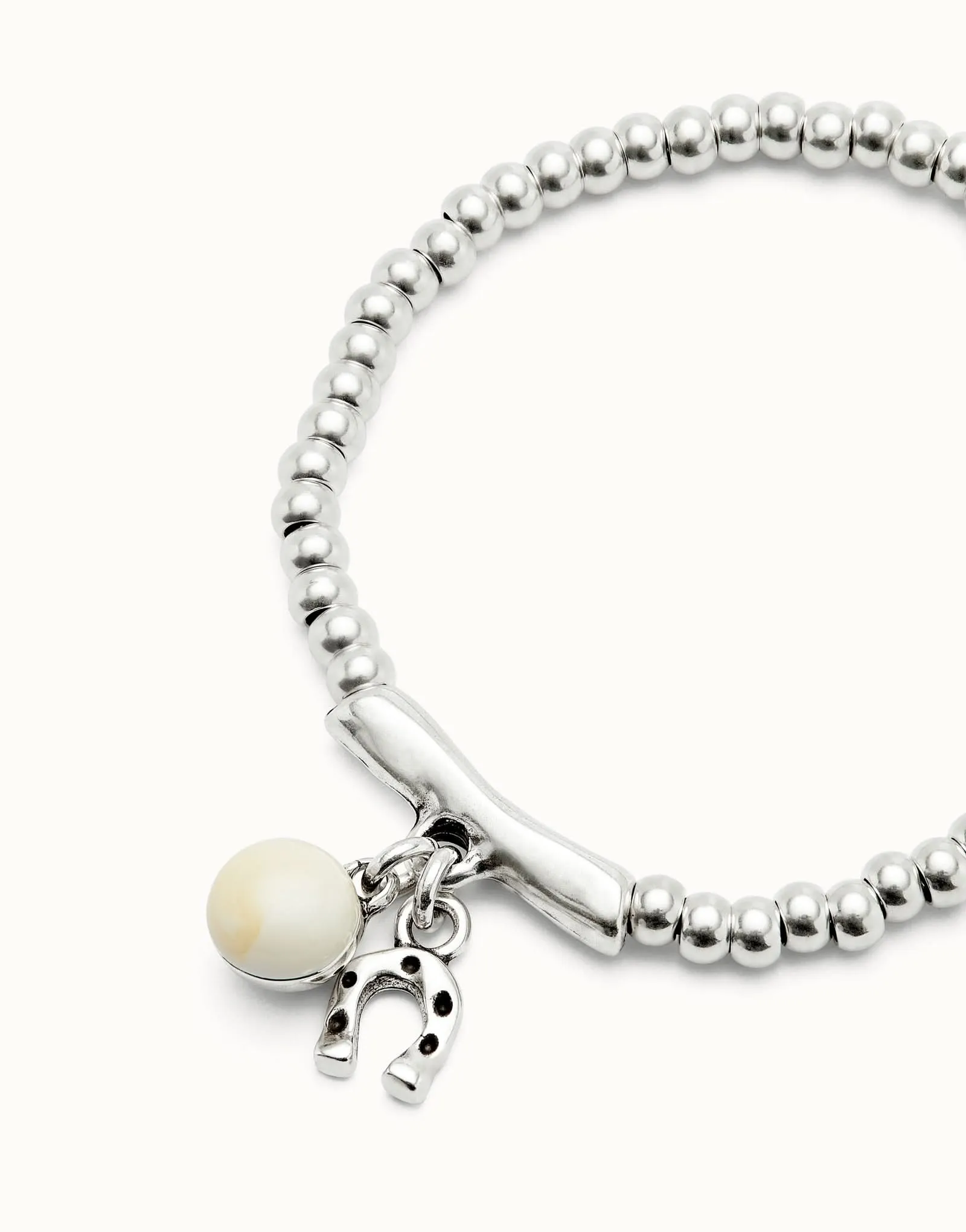 Bracelet Blanc Fascinant en Argent Sterling plaqué PUL2537MFLMTL0 Unode50 Bijoux et Accessoires
