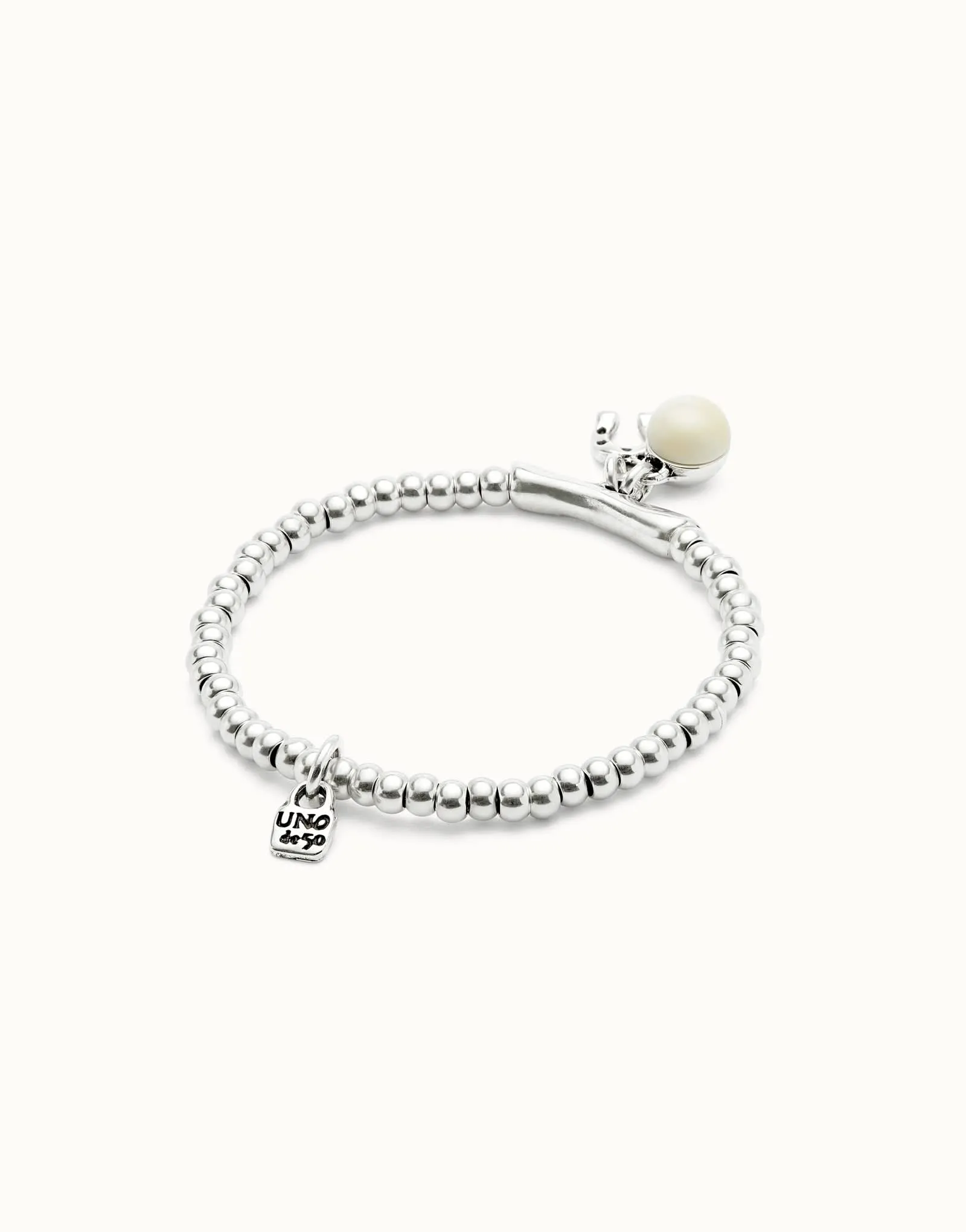 Bracelet Blanc Fascinant en Argent Sterling plaqué PUL2537MFLMTL0 Unode50 Bijoux et Accessoires