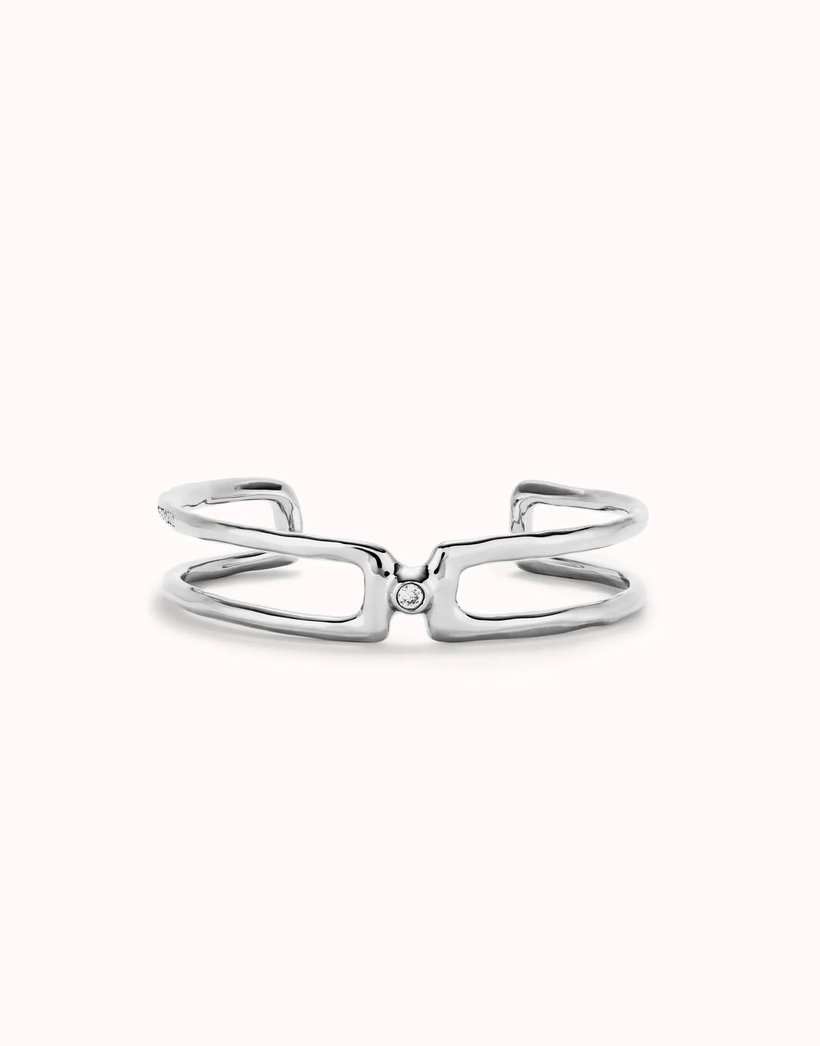 Bracelet Bangle Blanc Indomptable en Argent Sterling plaqué PUL2446BLNMTL0 Unode50 Bijoux et Accessoires