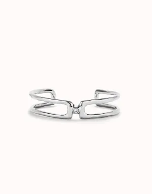 Bracelet Bangle Blanc Indomptable en Argent Sterling plaqué PUL2446BLNMTL0 Unode50 Bijoux et Accessoires