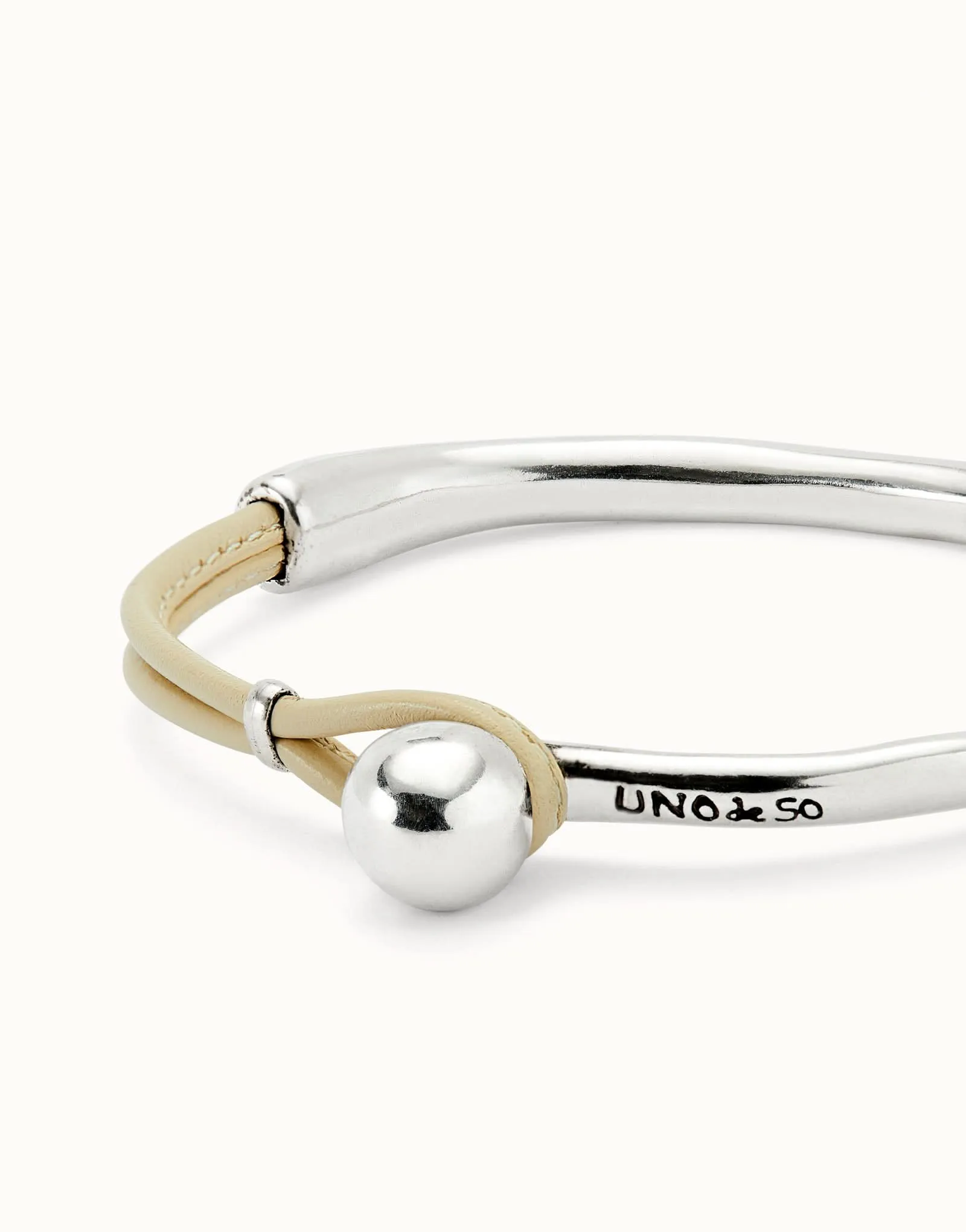 Bracelet Blanc Intrépide en Argent Sterling plaqué PUL2551MFLMTL0 Unode50 Bijoux et Accessoires