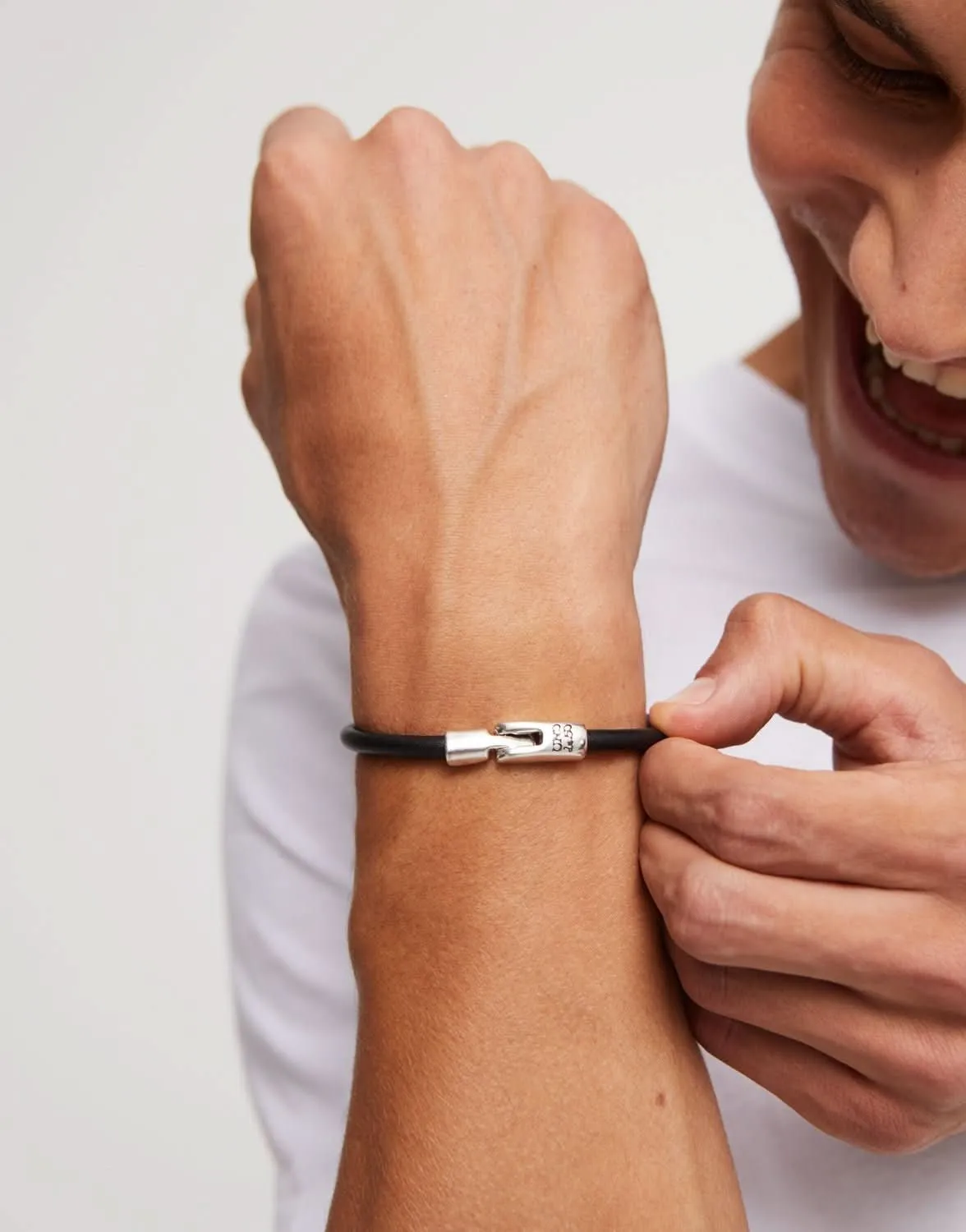 Bracelet en Argent Sterling Plaqué Noir Naturel PUL2467NGRMTL Unode50 Bijoux et Accessoires