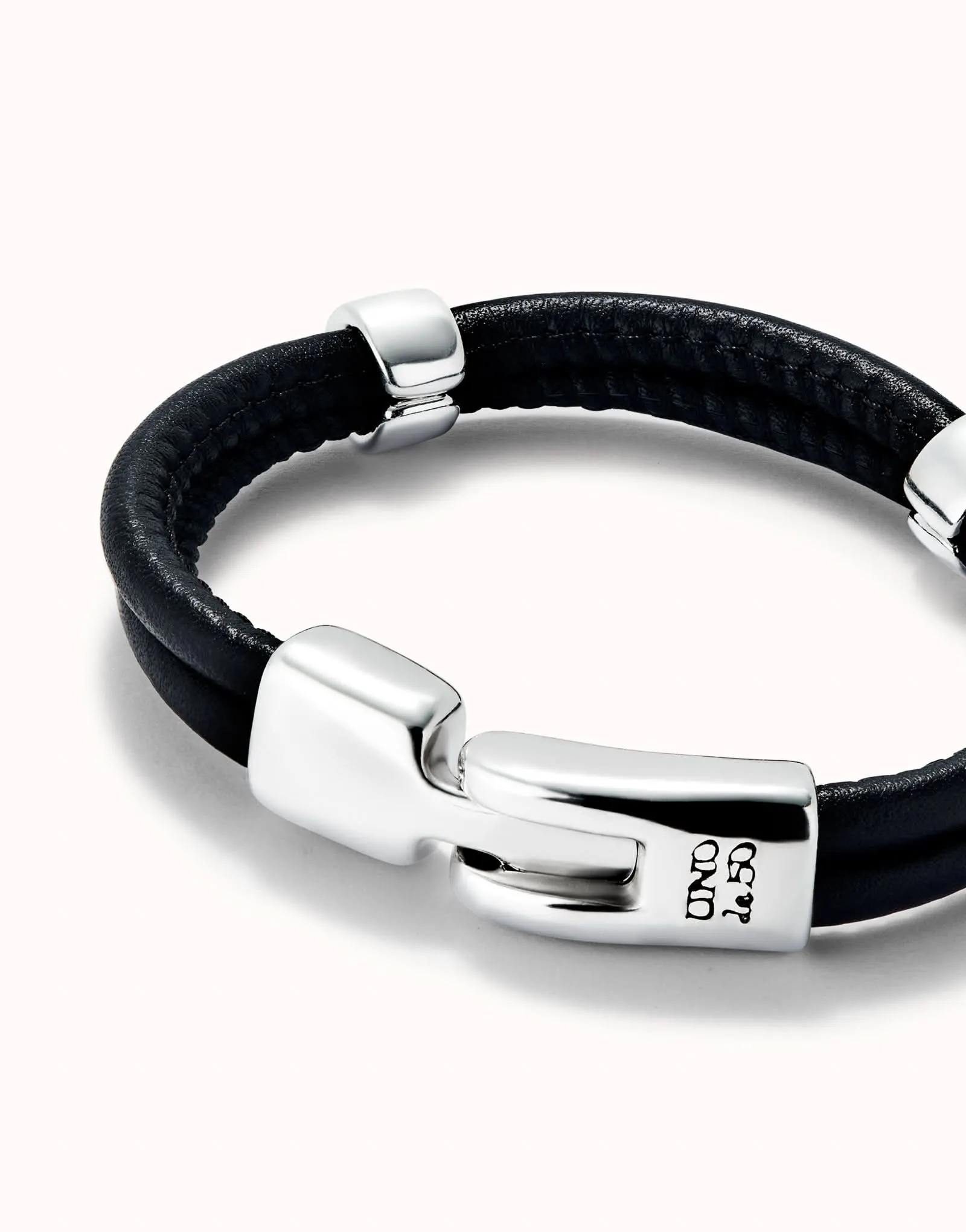Bracelet en Argent Sterling Plaqué Noir Naturel PUL2489NGRMTLX Unode50 Bijoux et Accessoires