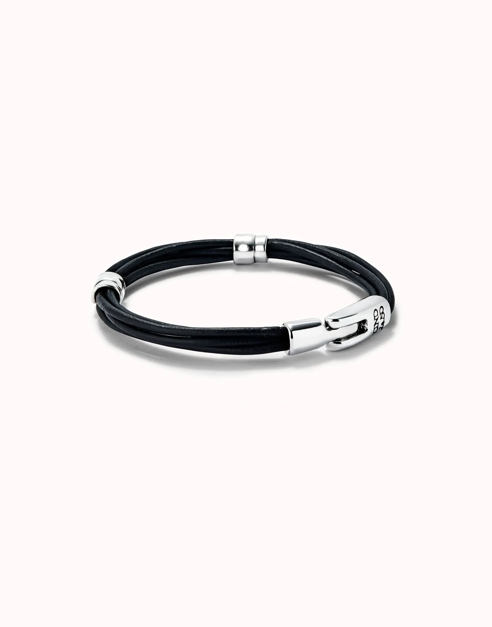 Bracelet en Argent Sterling Plaqué Noir Naturel PUL2492NGRMTLX Unode50 Bijoux et Accessoires