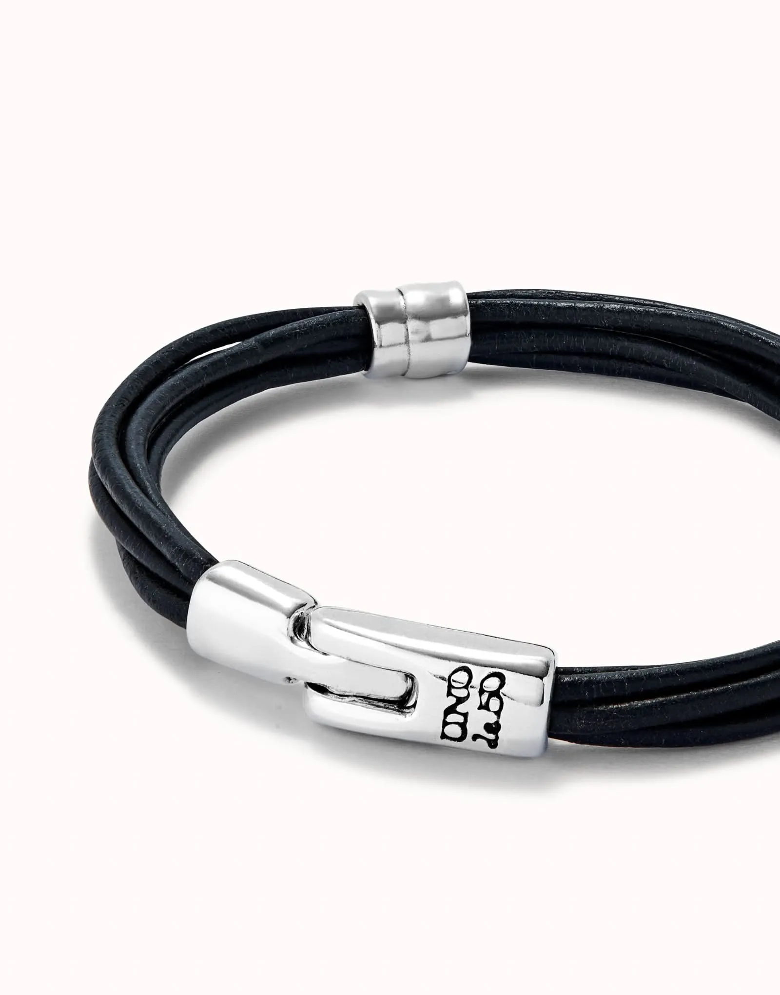 Bracelet en Argent Sterling Plaqué Noir Naturel PUL2492NGRMTLX Unode50 Bijoux et Accessoires