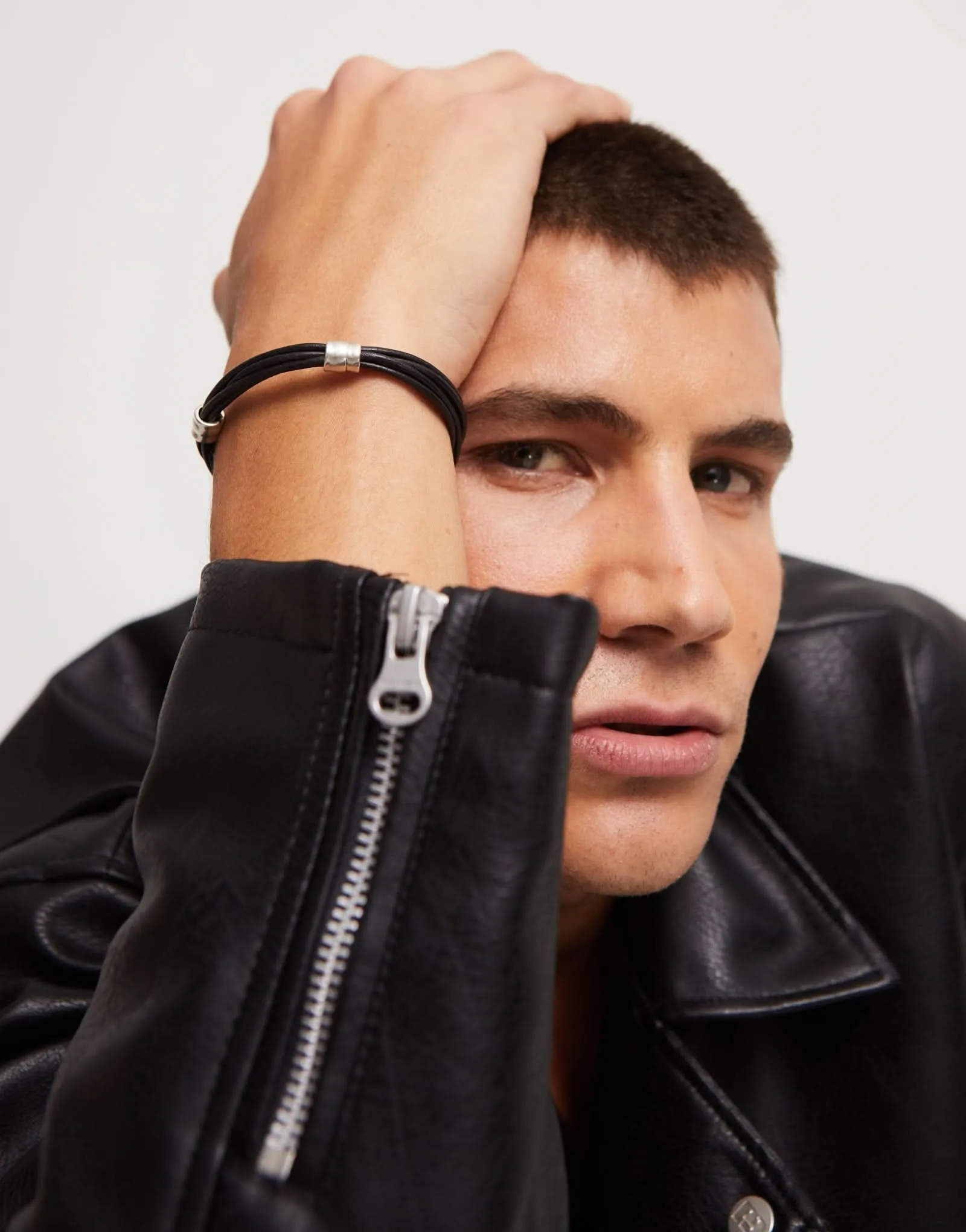 Bracelet en Argent Sterling Plaqué Noir Naturel PUL2492NGRMTLX Unode50 Bijoux et Accessoires
