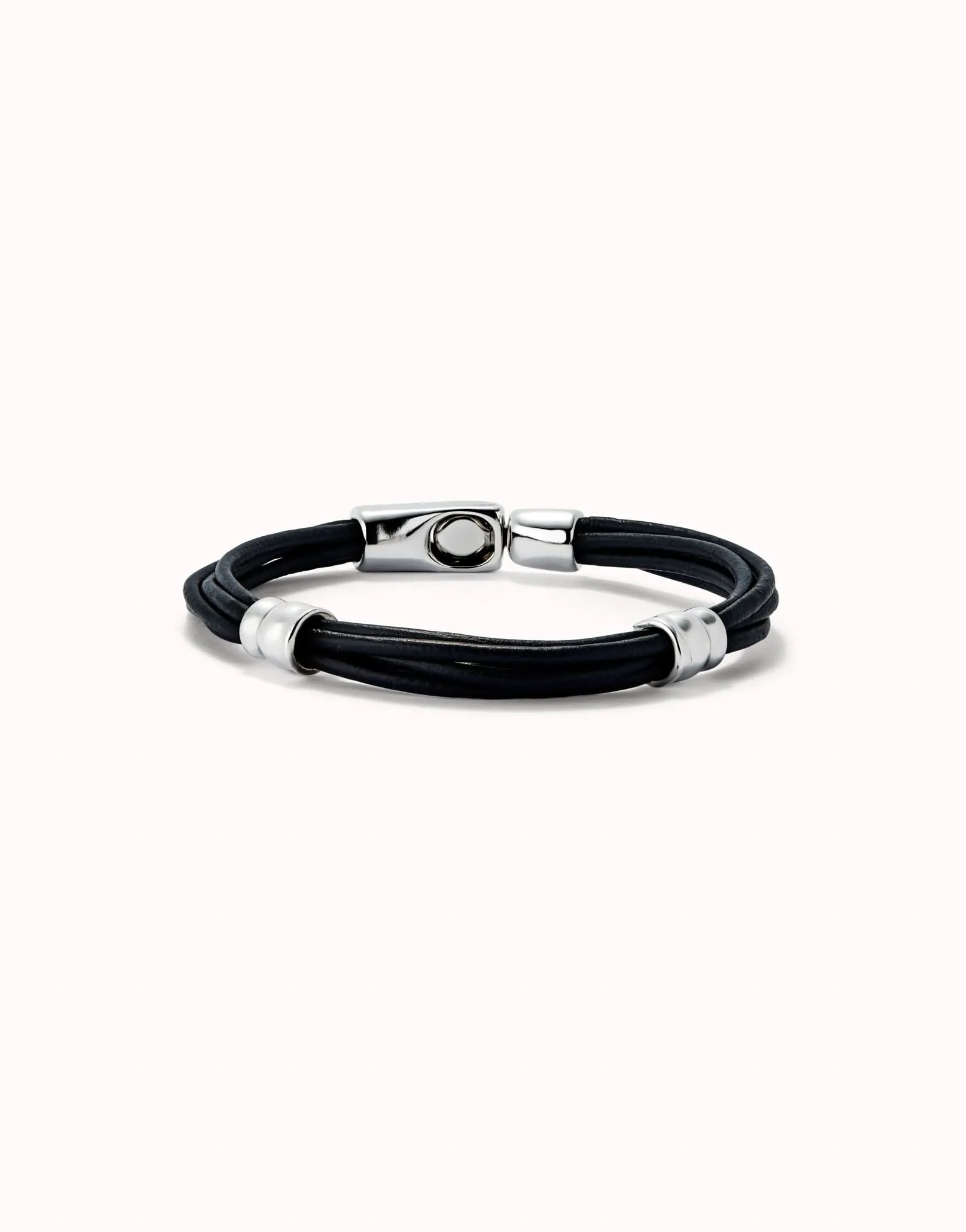 Bracelet en Argent Sterling Plaqué Noir Naturel PUL2492NGRMTLX Unode50 Bijoux et Accessoires