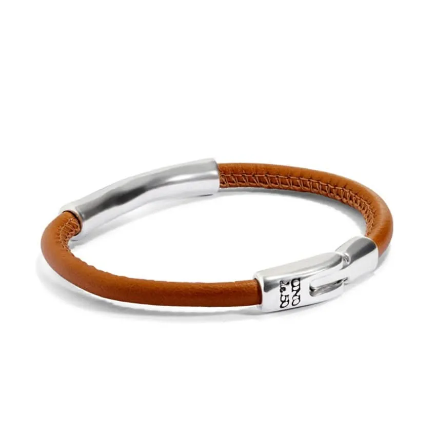 Bracelet en argent plaqué sterling brun naturel PUL2462CAMMTL Unode50 Bijoux et accessoires