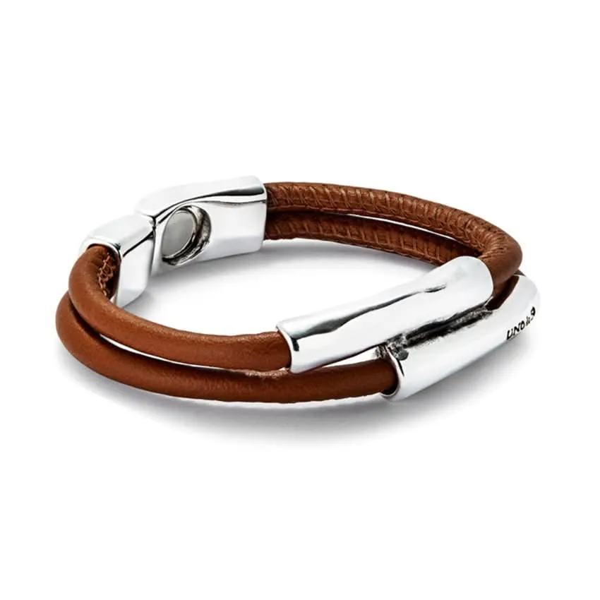 Bracelet en argent plaqué sterling brun naturel PUL2464CAMMTLX Unode50 Bijoux et accessoires