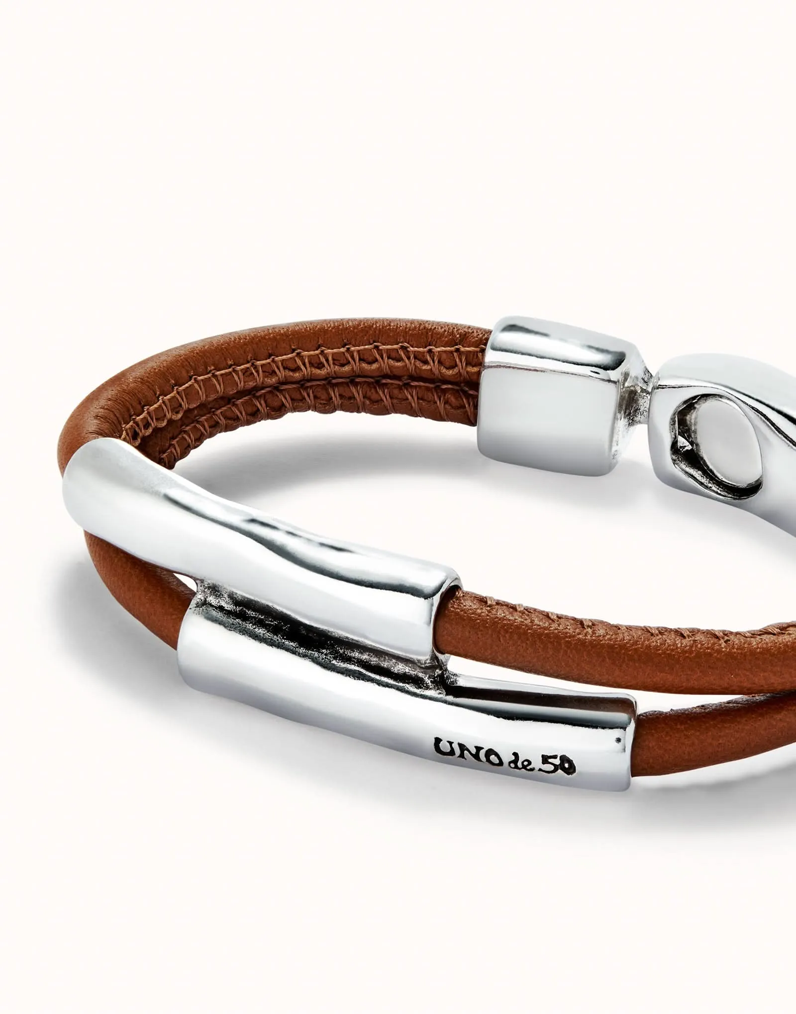 Bracelet en argent plaqué sterling brun naturel PUL2464CAMMTLX Unode50 Bijoux et accessoires