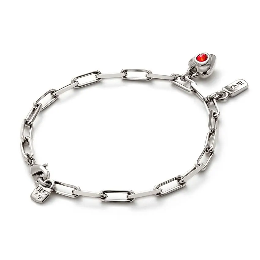 Bracelet en argent plaqué Ser Unico Rouge PUL2567ROJMTL0 Unode50 Bijoux et Accessoires