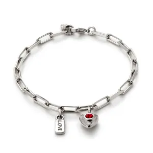 Bracelet en argent plaqué Ser Unico Rouge PUL2567ROJMTL0 Unode50 Bijoux et Accessoires