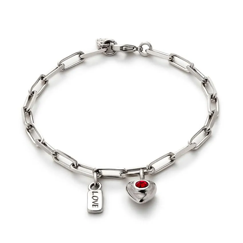 Bracelet en argent plaqué Ser Unico Rouge PUL2567ROJMTL0 Unode50 Bijoux et Accessoires