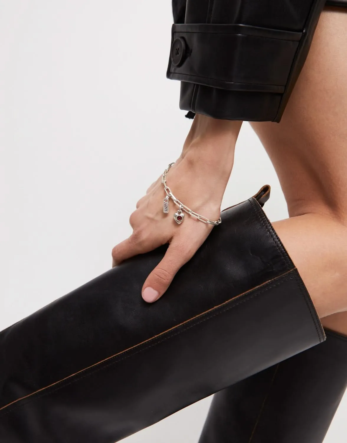 Bracelet en argent plaqué Ser Unico Rouge PUL2567ROJMTL0 Unode50 Bijoux et Accessoires