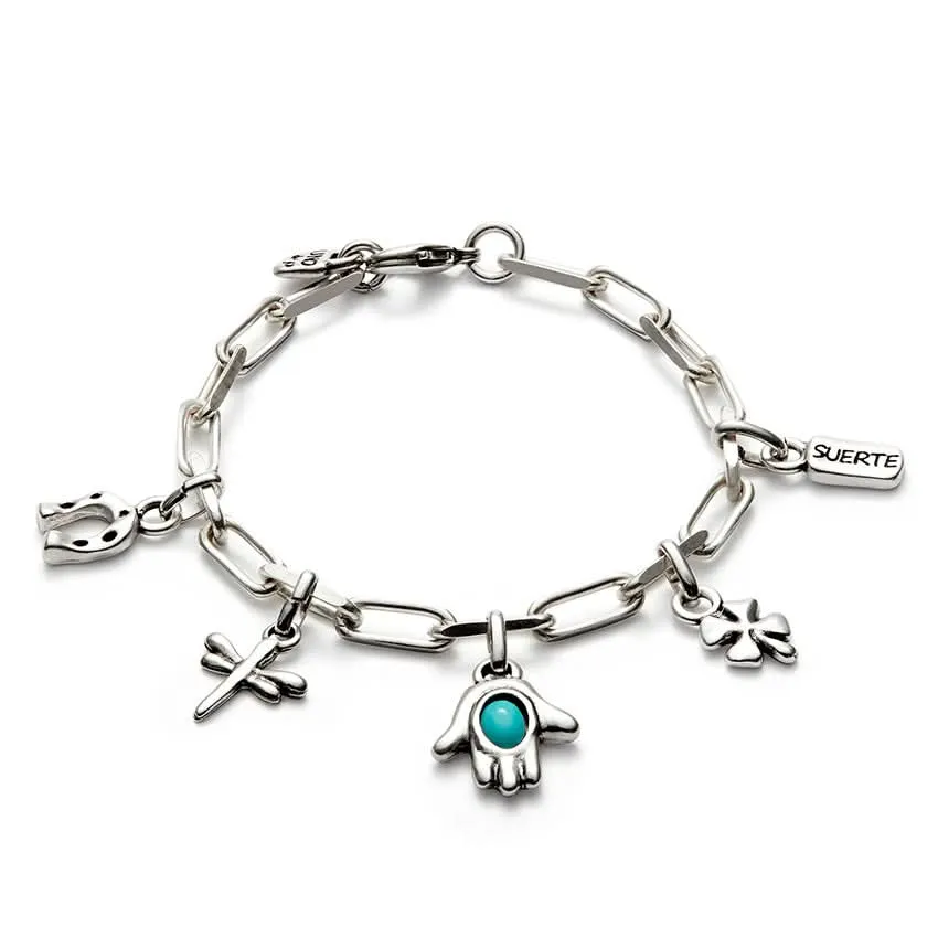 Bracelet en Argent Sterling Plaqué Ser Unico Turquoise PUL2565TQSMTL0 Unode50 Bijoux et Accessoires
