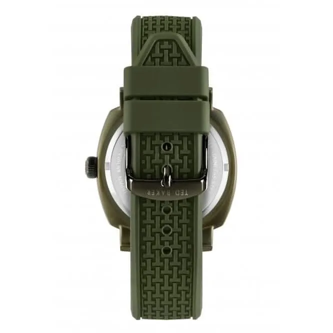 Montre Ted Baker Gents Caine en silicone vert BKPCNS309