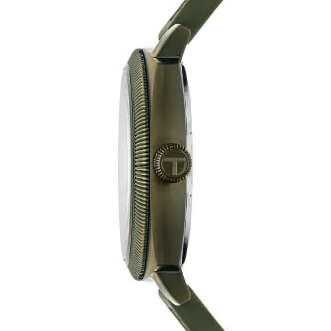 Montre Ted Baker Gents Caine en silicone vert BKPCNS309
