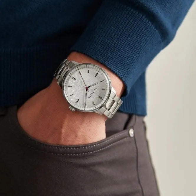 Montre Ted Baker Gents Cosmop en acier inoxydable avec cadran argenté BKPCSF111