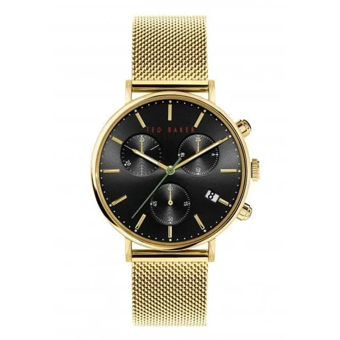 Montre Ted Baker Gents Mimosaa Chrono en acier noir BKPMMS118