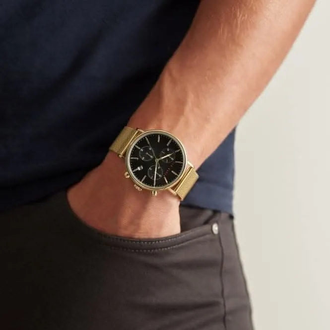 Montre Ted Baker Gents Mimosaa Chrono en acier noir BKPMMS118