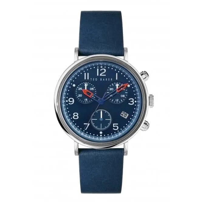 Montre Ted Baker Gents Mimosaa Chrono en cuir bleu BKPMMF127