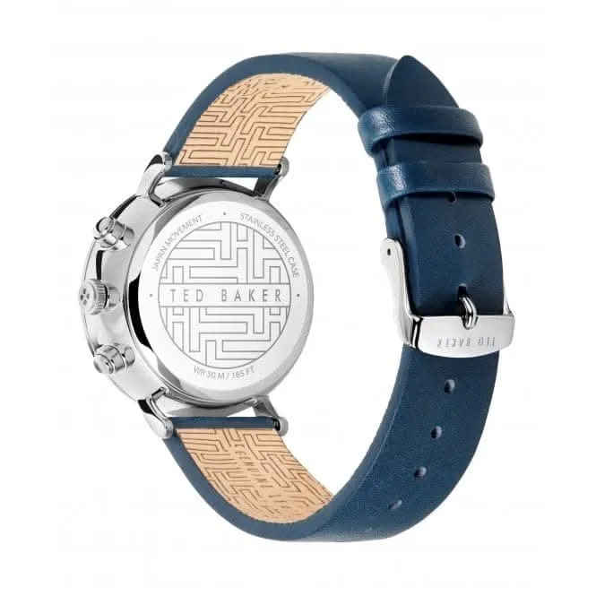 Montre Ted Baker Gents Mimosaa Chrono en cuir bleu BKPMMF127