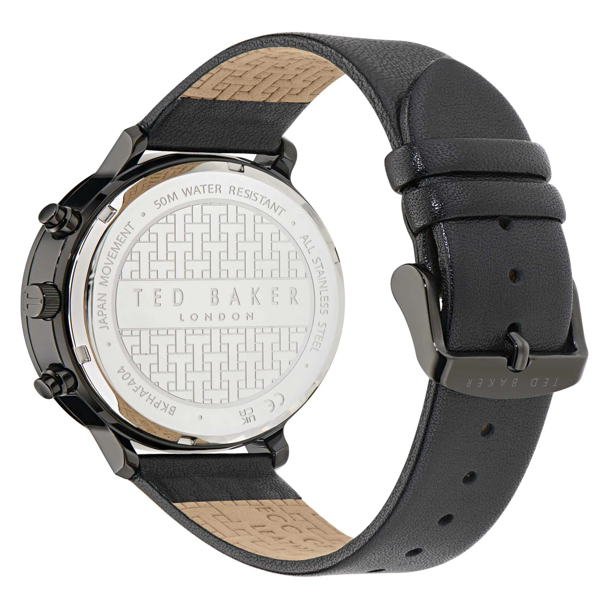 Montre Ted Baker pour Homme en Cuir Noir Intemporel BKPHAF404