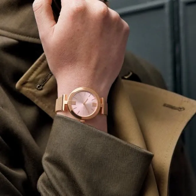 Ted Baker Ladies Darbey Montre en Acier Inoxydable Ton Or Rose BKPDAF204