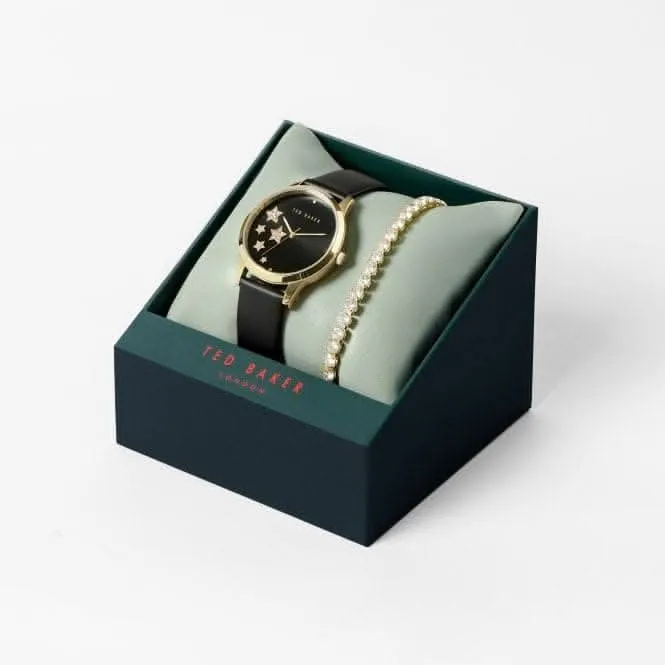 Ted Baker Ladies Fitzrovia Stars Montre en acier inoxydable noir BKGFW2217
