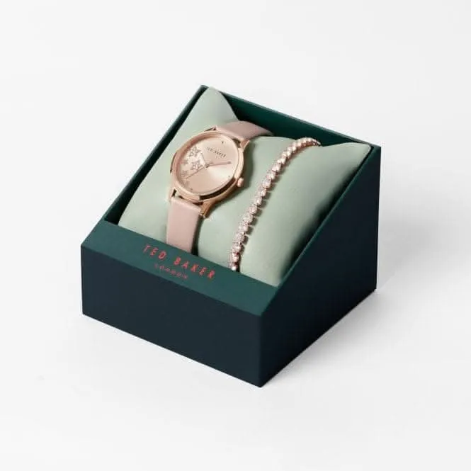 Montre Ted Baker Ladies Fitzrovia Stars en acier inoxydable rose BKGFW2218