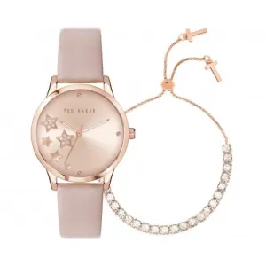 Montre Ted Baker Ladies Fitzrovia Stars en acier inoxydable rose BKGFW2218
