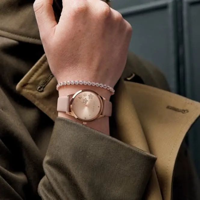 Montre Ted Baker Ladies Fitzrovia Stars en acier inoxydable rose BKGFW2218