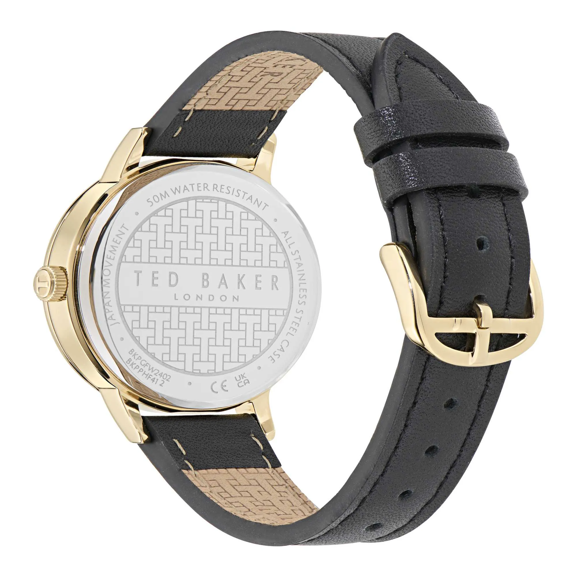 Montre pour femme Ted Baker Iconic en cuir noir BKGFW2402