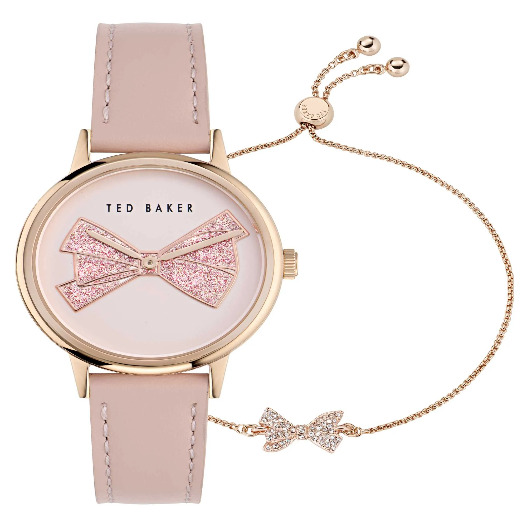 Ted Baker Montre Iconique en Cuir Rose pour Femme BKGFW2401