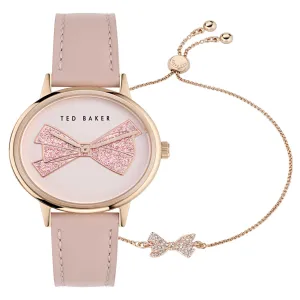 Ted Baker Montre Iconique en Cuir Rose pour Femme BKGFW2401