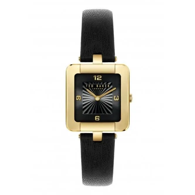 Ted Baker Ladies Mayse en Cuir Noir Montre BKPMSS301