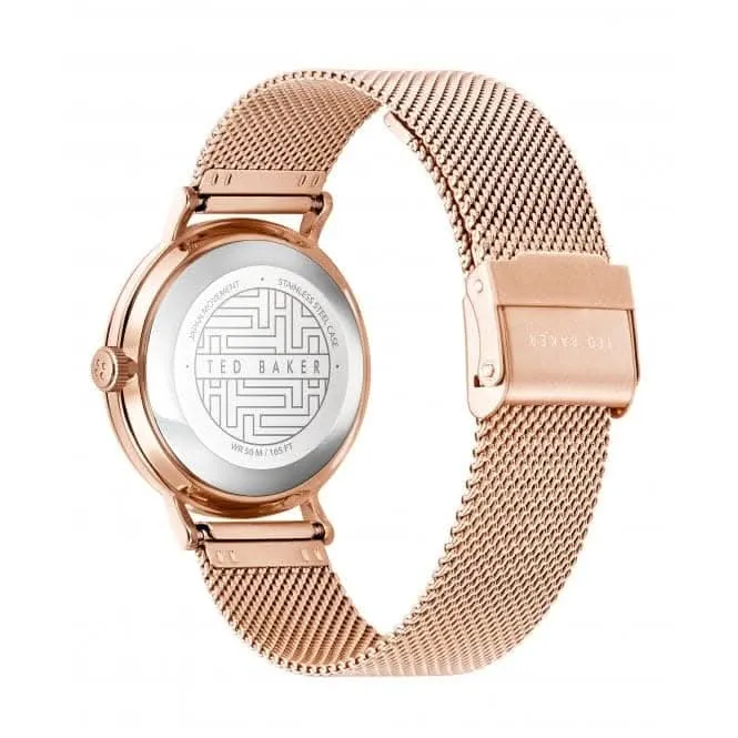 Ted Baker Ladies Phylipa Flamingo Montre en acier inoxydable finition or rose BKPPHF019