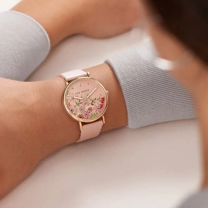Ted Baker Ladies Phylipa Monture en Cuir Rose Montre BKPPHS238