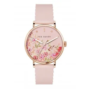 Ted Baker Ladies Phylipa Monture en Cuir Rose Montre BKPPHS238