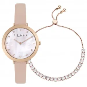 Montre en cuir rose pour femme Ted Baker BKGFW2304