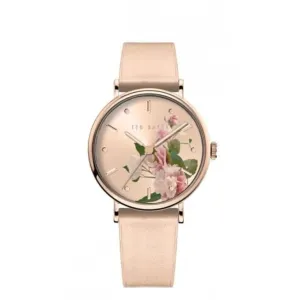 Montre en cuir rose pour femme Ted Baker BKPPHF307