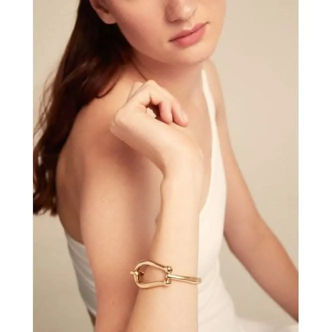 Bracelet rigide pour adolescent plaqué or 18 carats avec grands maillons intérieurs PUL2417ORO Unode50 Bijoux et accessoires