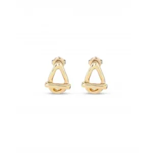 Boucles d'oreilles à clous en forme de lien ovale plaqué or 18k pour adolescents PEN0945ORO0000U Unode50 Bijoux et accessoires