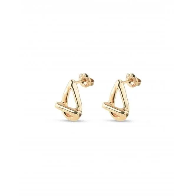 Boucles d'oreilles à clous en forme de lien ovale plaqué or 18k pour adolescents PEN0945ORO0000U Unode50 Bijoux et accessoires