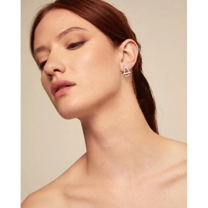Boucles d'oreilles à clous en forme de lien ovale petit plaqué argent PEN0945MTL0000U Unode50 Bijoux et accessoires