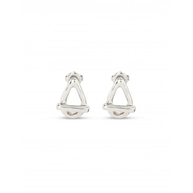 Boucles d'oreilles à clous en forme de lien ovale petit plaqué argent PEN0945MTL0000U Unode50 Bijoux et accessoires
